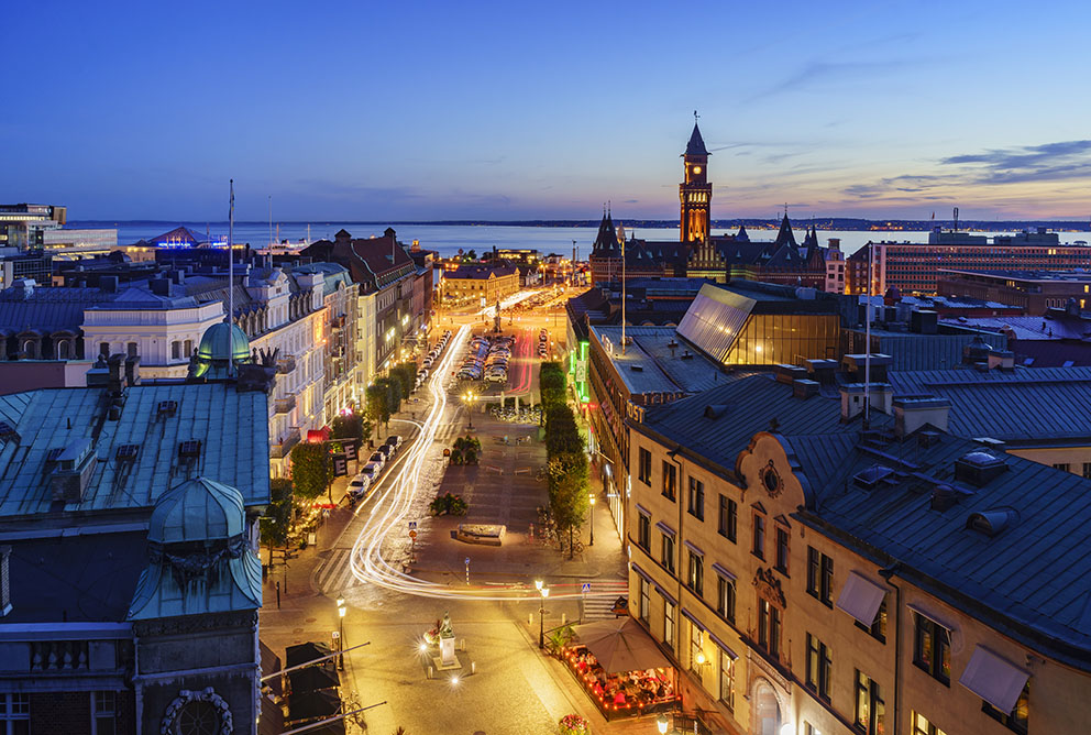 helsingborg_by_night